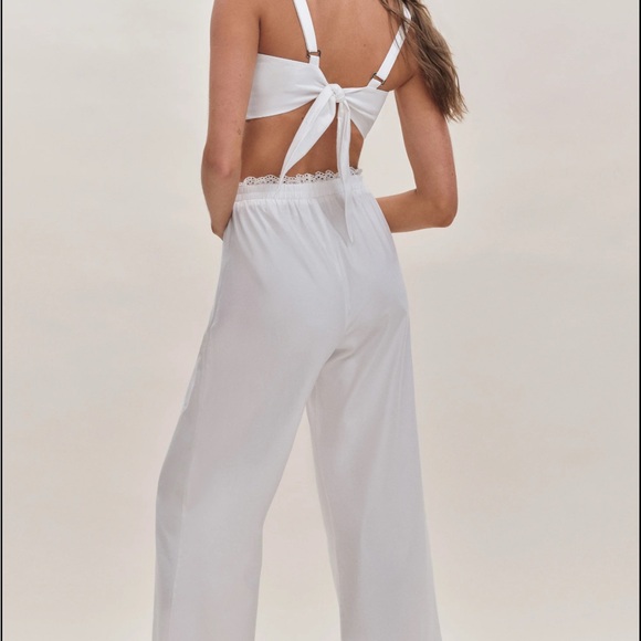 Reformation Pippa Two Piece Ivory Matching Set - Size 2 - Picture 1 of 3